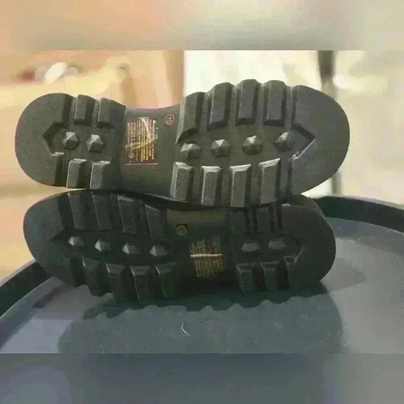 Womens Chunky Mid Heel Mid Calf Zipper Round Toe Platform Ankle Boot size 10 - Picture 2 of 3